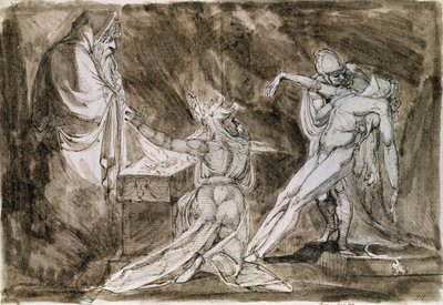 Studie für Saul und die Hexe von Endor von Johann Heinrich Füssli